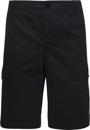 Kenzo Black Logo Patch Cargo Shorts