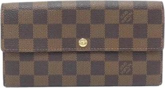 Louis Vuitton Pre-owned Wallets, female, Brown, Size: ONE SIZE Pre-owned Canvas Wallet