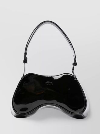 Diesel play large patent shoulder bag