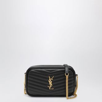 Saint Laurent Lou mini quilted calfskin leather bag in black
