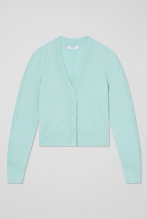 L.k. Bennett Coco Green And Silver Cardigan