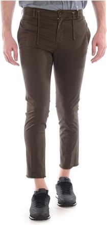 Daniele Alessandrini Jeans - Heren - Vrijetijds broeken - Groen - XL - Katoen - Broeken