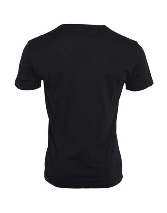Dolce & Gabbana Mens Black Cotton Silver Chain Short Sleeve T-Shirt