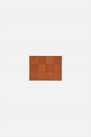 Dragon Diffusion Womens Check Cardholder In Tan