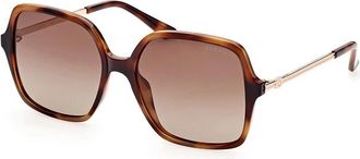 Guess Gepolariseerde Havana Bruine Zonnebril - Dames - Zonnebrillen - Bruin - 57 MM - Accessoires