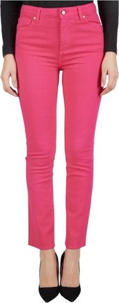 Kiton Slim-fit Jeans - Dames - Slim Fit Jeans - Paars - S - Katoen - Jeans