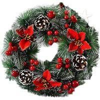 OEM Corona Decorativa Navide&ntilde;a, Para Navidad, Adviento, Como Luz Ambiental, Corona Para Puerta, Aprox. 32 Cm - Crezuo