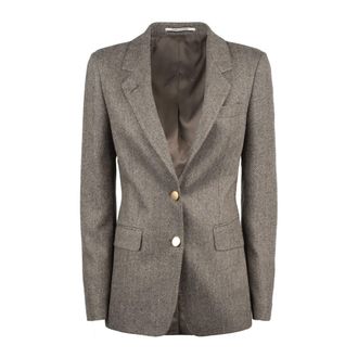 Tagliatore Single-Breasted Wool Herringbone Blazer