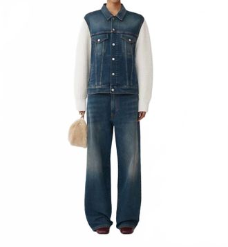 Fabiana Filippi Oversize Denim Jacket In Medium Indigo