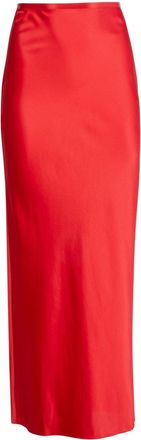 Fleur du Mal satin maxi skirt - Red