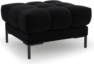 MICADONI Puf de terciopelo negro