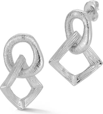 Glaze Jewelry Textured Drop Earrings in Silver at Nordstrom Rack
