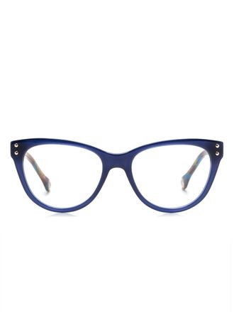 Carolina Herrera cat-eye frame glasses - women - Acetate - 53 - Blue