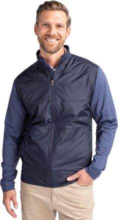Cutter & Buck Stealth Hybrid Quilted Mens Full Zip Windbreaker Jacket
