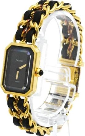 Chanel Pre-owned Premiere Rock Quartz Horloge - Dames - Vintage Horloges - Zwart - ONE Size - Leer - Vintage
