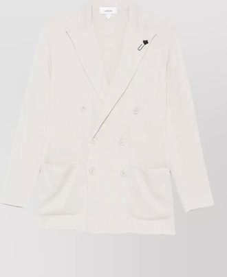 Lardini double breasted cotton blazer menswear