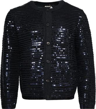 Bode sequin-embellishment cardigan - men - Virgin Wool - S - Black