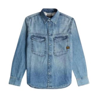 G-Star G-star, Denim Shirts, male, Blue, Size: XL Denim Jacket