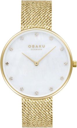 Obaku Womens Glans White Dial Watch