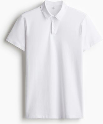 H&M Poloshirt in Slim Fit - White
