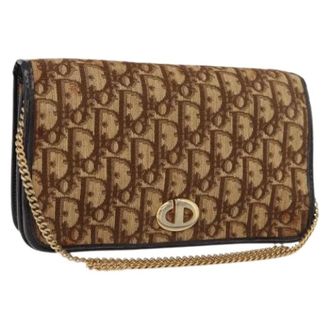 Dior Pre-owned Cross Body Bags, female, Brown, Size: ONE SIZE Pre-owned Trotter Canvas Shoulder Bag