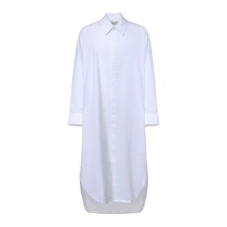 Frankie Shop Bloom Cotton Shirt Dress - female - The Frankie Shop - Shirt Dresses - White - XS - Dresses