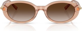 Tiffany & Co. 0tf4242d Translucent Acetate Oval Sunglasses