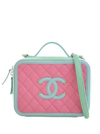 Chanel 2019 medium Caviar CC Filigree toilettas tas - Roze