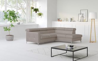 Cotta Ecksofa »Sammy L-Form« mit Kopfteilverstellung, wahlweise mit Bettfunktion & Bettkasten