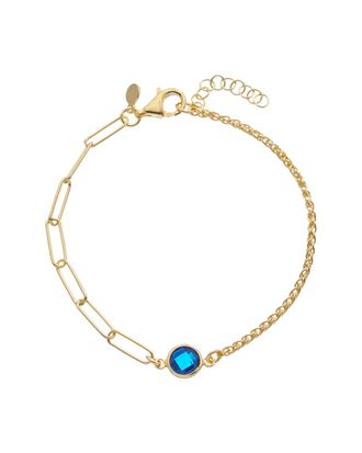 Meshmerise 18K Over Silver 1.00 Ct. Tw. Blue Topaz Bracelet