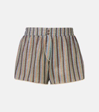 Os&eacute;ree Lumiere striped shorts