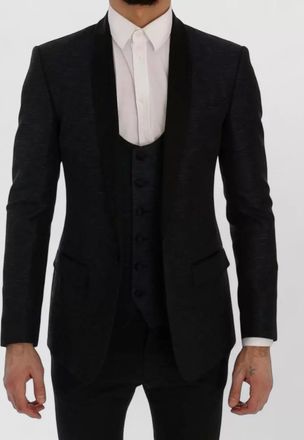 Dolce & Gabbana silk blend slim single-breasted dinner jacket
