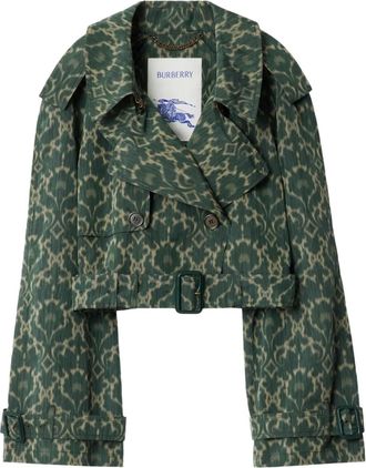 Burberry Giacca con stampa grafica - Verde