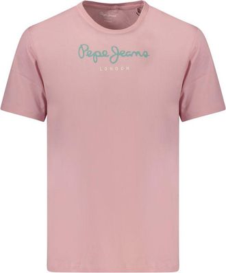 Pepe Jeans London Roze Katoenen T-shirt voor Mannen