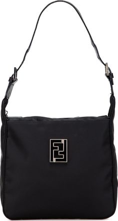 Fendi Pre-owned Womens Handbag Logo Accent - Black Textile - One Size