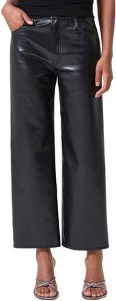 A Gold E Ren High Waist Ankle Wide Leg Leather Blend Pants in Detox at Nordstrom Rack, Size 32