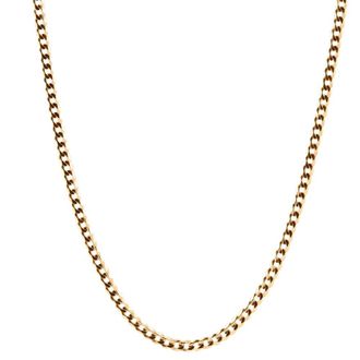 Pompeii3 14k Yellow Gold 24 Cuban Link Chain Mens Necklace 3mm Wide