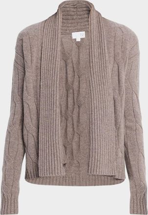 TSE Cashmere Cable-Knit Shawl Cardigan
