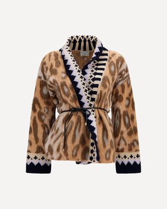 Forte_Forte FORTE_FORTE Brit Leopard jacquard alpaca-blend Cardigan Female 0