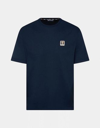Aquascutum Mens Aquascutum Mens Badge T-Shirt - Navy 11 - Size: 38