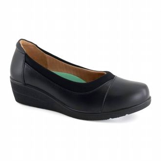 Andrea Womens Leather Loafer In Black