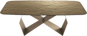 MondoViro Mesa fija cerámica marrón cm 210x110 75h