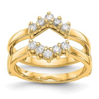 Diamond2Deal 14k Gold Lab Grown Diamond Wedding Band Ring 0.35Ct Clarity- VS Color- G-H