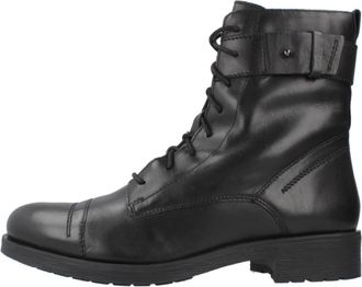 Geox Stijlvolle Veterschoenen voor Dames - Dames - Veterlaarzen - Zwart - 39 EU - Schoenen