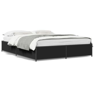 Berkfield Home Bed Frame without Mattress Black 120x200 cm | Size: Small Double