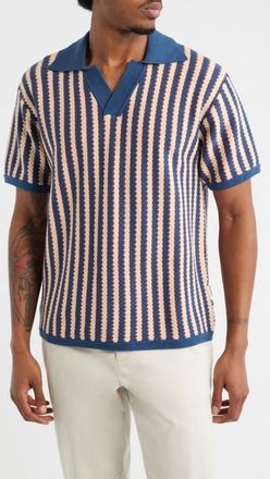 MAVRANS Strike a Match Stripe Polo in Blue at Nordstrom, Size Xx-Large