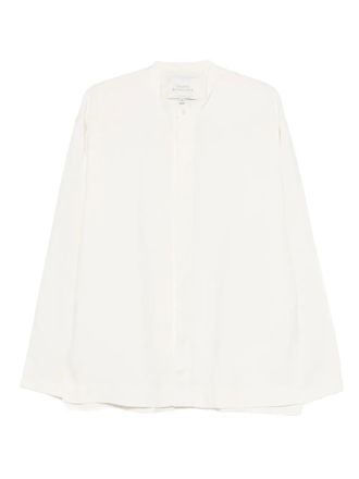 STUDIO NICHOLSON Kraagloos overhemd - Beige