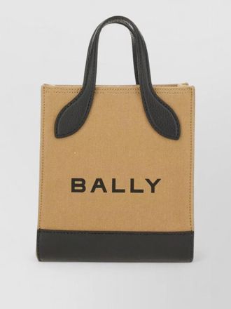 Bally logo tote bag adjustable strap top handles