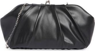 BCBGeneration Pleated Frame Clutch in Black at Nordstrom Rack