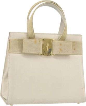 Ferragamo Pre-owned Handbag - Dames - Vintage Handtas - Wit - ONE Size - Leer - Vintage